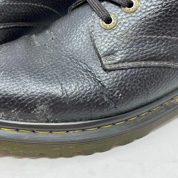 Dr Martens Mens Size 10 Ashfeld Black Leather Oxford Lace Up Shoes Workwear