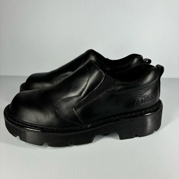 Dr. Martens Shoes Girls 3 Vintage Black Leather Classic Slip On Original  Docs
