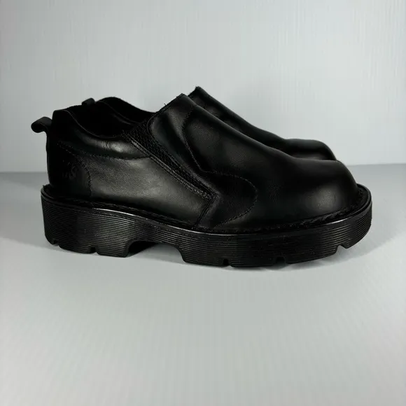 Dr. Martens Shoes Girls 3 Vintage Black Leather Classic Slip On Original  Docs