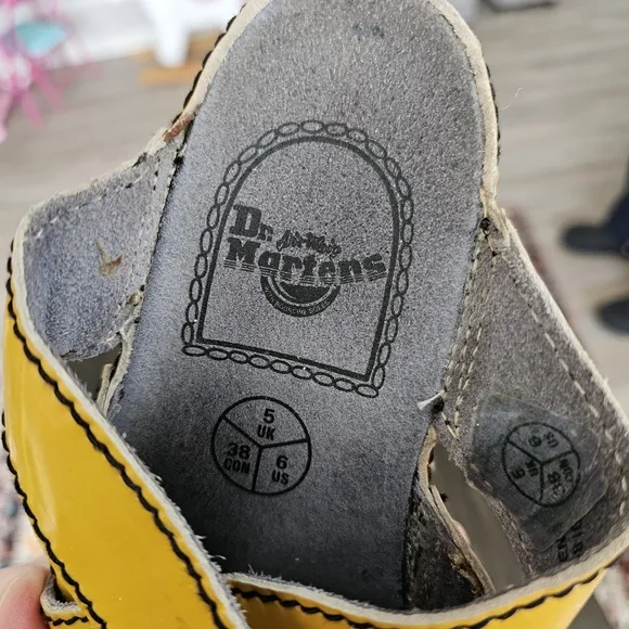 Dr. Martens Vintage Yellow Slide Sandals