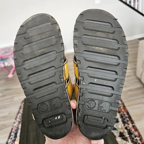 Dr. Martens Vintage Yellow Slide Sandals