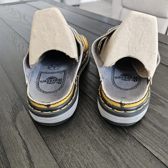 Dr. Martens Vintage Yellow Slide Sandals
