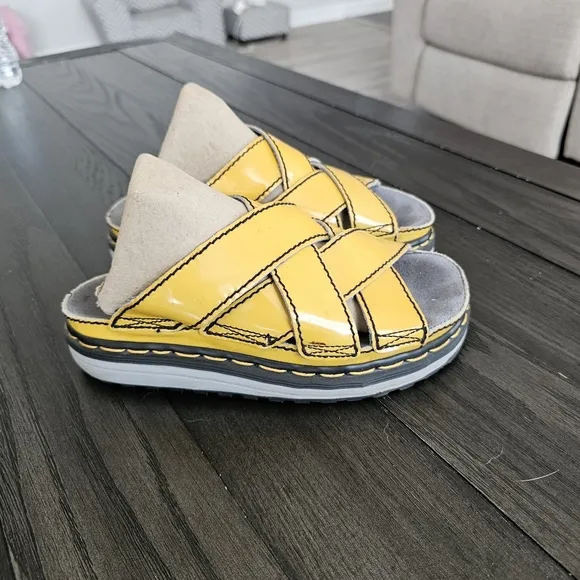 Dr. Martens Vintage Yellow Slide Sandals
