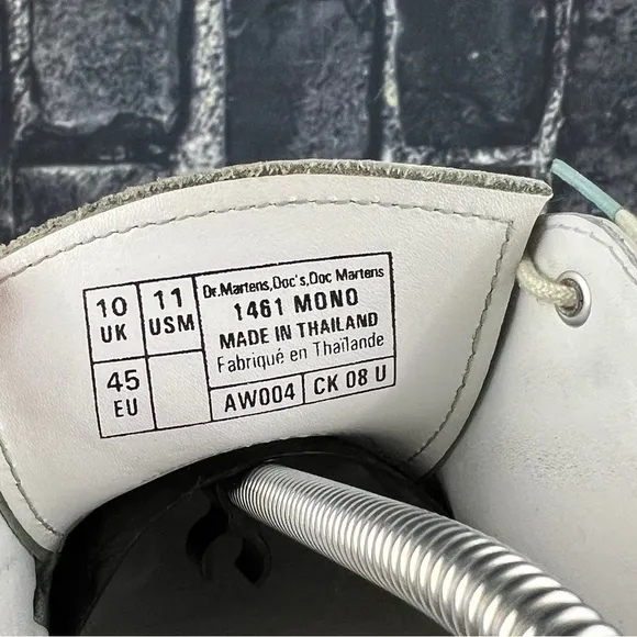 Dr Martens White Leather Low Top Platform Shoes