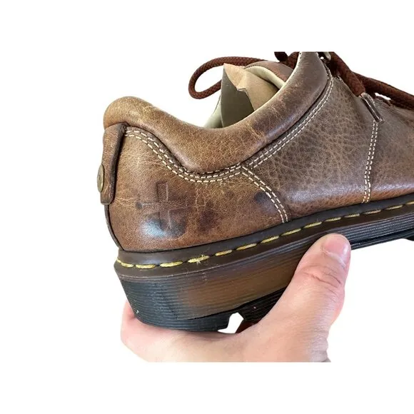 Dr.Martens Chunky Oxford Shoes Mens 11 Brown Leather 5-eye Lace Up Grunge School