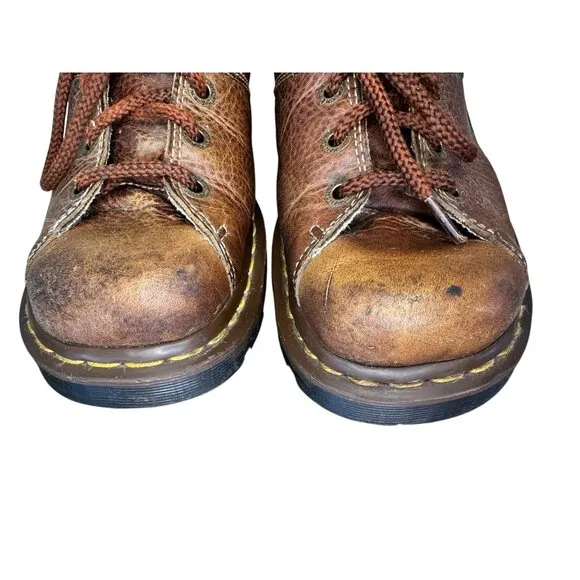 Dr.Martens Chunky Oxford Shoes Mens 11 Brown Leather 5-eye Lace Up Grunge School