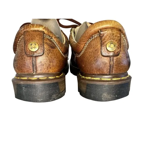 Dr.Martens Chunky Oxford Shoes Mens 11 Brown Leather 5-eye Lace Up Grunge School