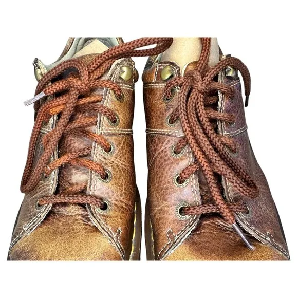 Dr.Martens Chunky Oxford Shoes Mens 11 Brown Leather 5-eye Lace Up Grunge School