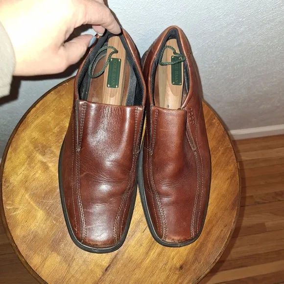 ECCO Helinski Leather Loafers Slip-On Men's Shoes Size 43 9.5