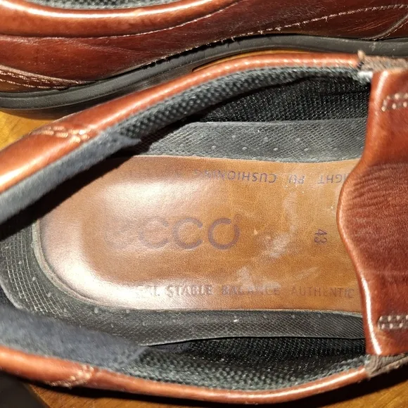 ECCO Helinski Leather Loafers Slip-On Men's Shoes Size 43 9.5