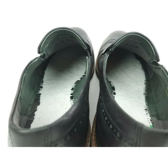 ECCO Mens Jeremy Black Slip On Brogue Wingtip 12