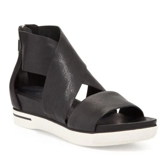 Eileen Fisher Sport Tumbled Leather Sneaker Sandal 10