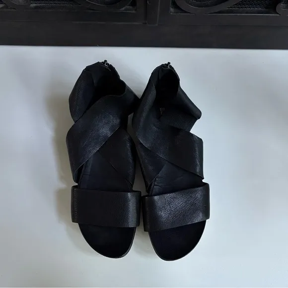 Eileen Fisher Sport Tumbled Leather Sneaker Sandal 10