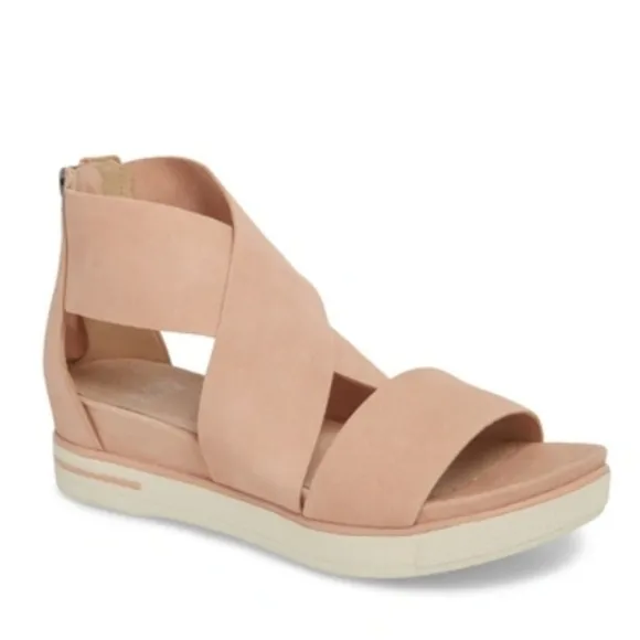 Eileen Fisher | Suede Ankle Strap Sandals, blush pink 9.5