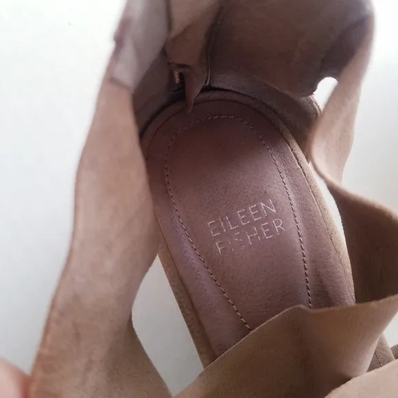Eileen Fisher | Suede Ankle Strap Sandals, blush pink 9.5