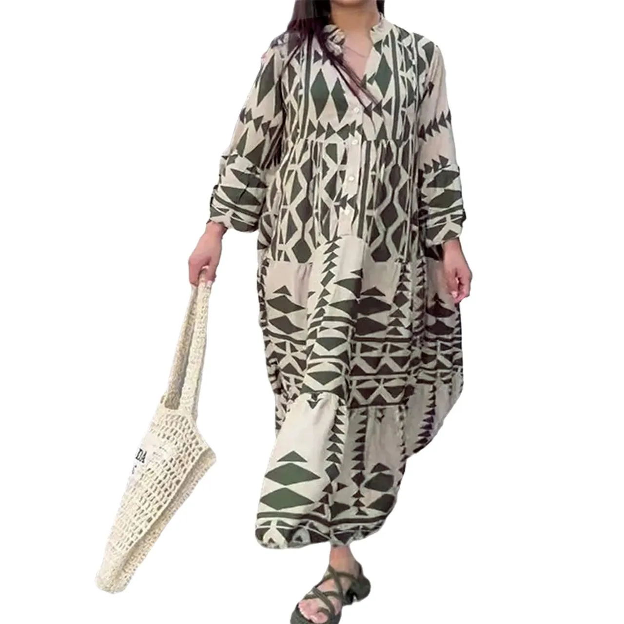 Elegant casual shirt dress
