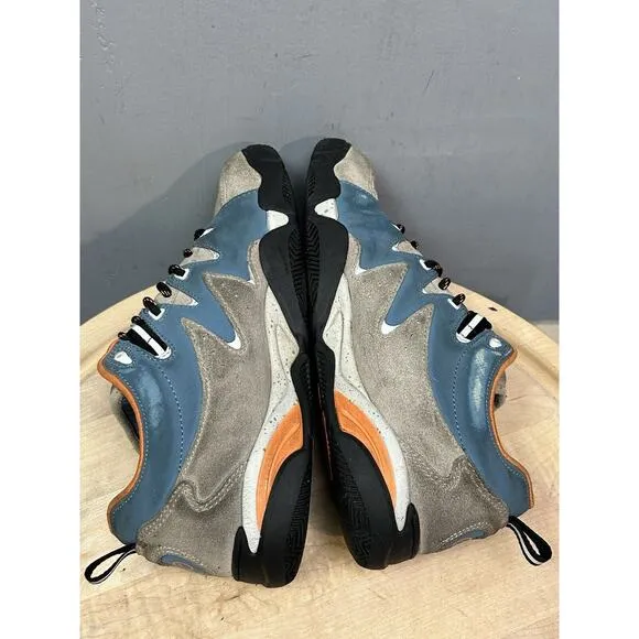 ES symbol skateboarding skate shoes mens Size 9.5 Blue Tan Streetwear