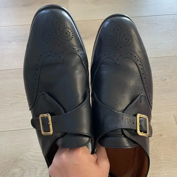E.T. Wright Mens Brown Buckle Dress Shoes masters loafers size 14
