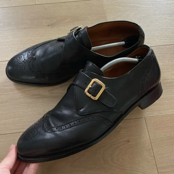 E.T. Wright Mens Brown Buckle Dress Shoes masters loafers size 14