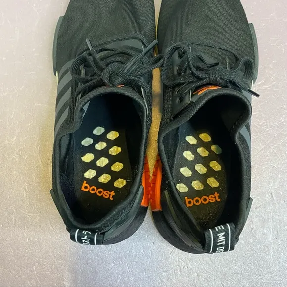 EUC Adidas Shoes Mens NMD R1 Running Sneakers Solar Orange Sports FW0185