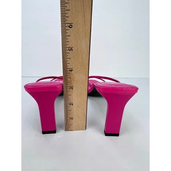 EUC Zara HEELED SANDALS W/ THIN STRAPS PINK Bloggers Fav Barbicore 39 (8/8.5)