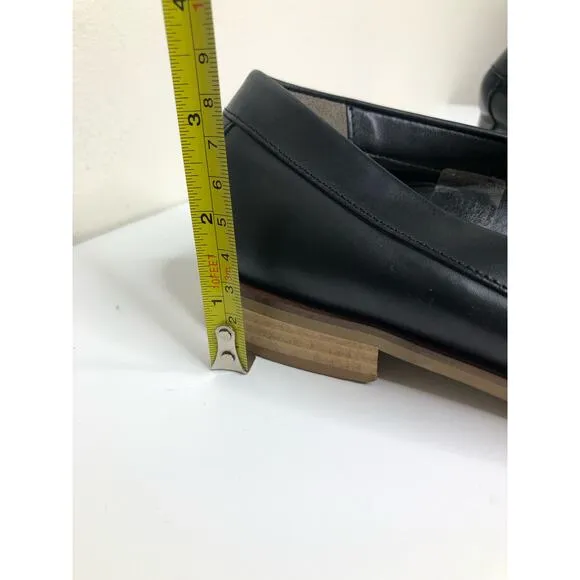 Everlane Loafers Black Leather Made in Italy Low Heel Shoes Slip On 8.5