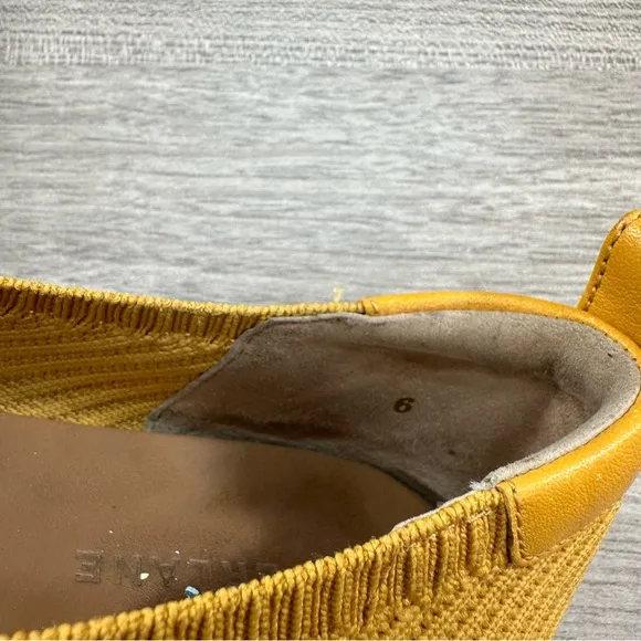 Everlane Shoes Women 6 Yellow Knit Day Glove Ballet Flats Slip On Casual Shoes