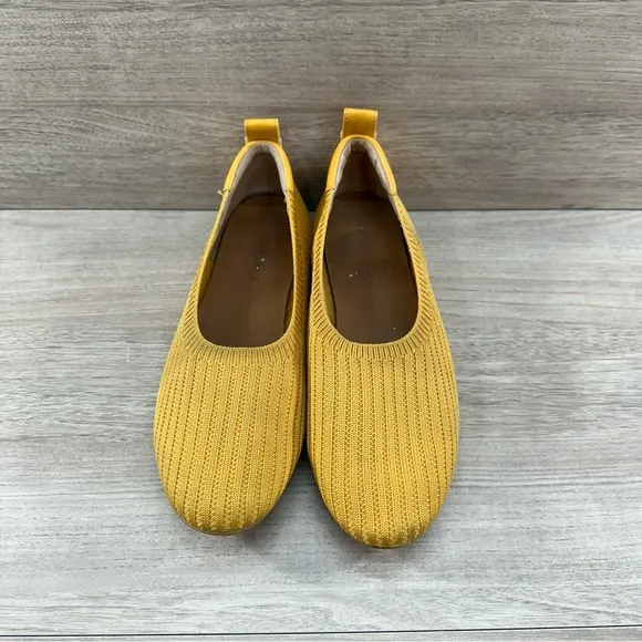 Everlane Shoes Women 6 Yellow Knit Day Glove Ballet Flats Slip On Casual Shoes