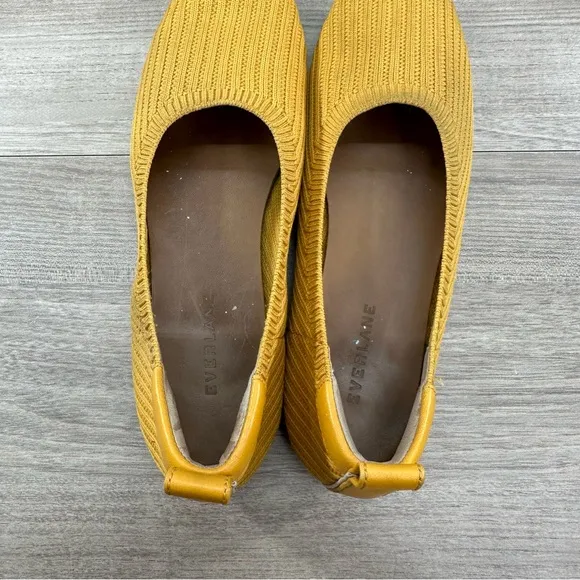 Everlane Shoes Women 6 Yellow Knit Day Glove Ballet Flats Slip On Casual Shoes