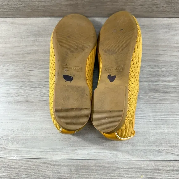 Everlane Shoes Women 6 Yellow Knit Day Glove Ballet Flats Slip On Casual Shoes