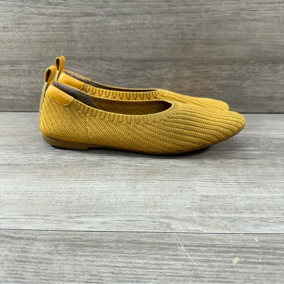 Everlane Shoes Women 6 Yellow Knit Day Glove Ballet Flats Slip On Casual Shoes