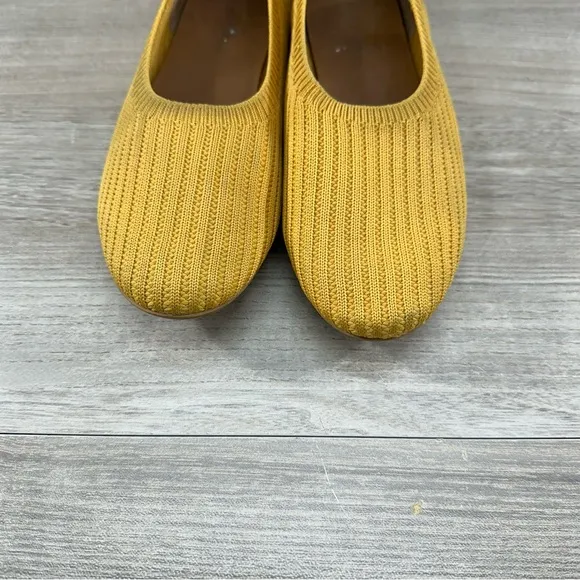 Everlane Shoes Women 6 Yellow Knit Day Glove Ballet Flats Slip On Casual Shoes
