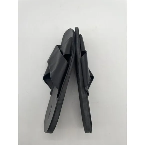 Everlane The Day Crossover Sandal Womens Sz 9 Black Leather Minimalist
