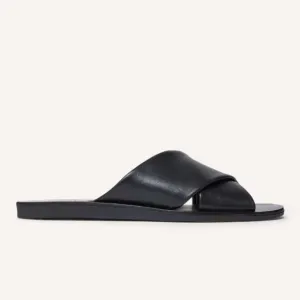 Everlane The Day Crossover Sandal Womens Sz 9 Black Leather Minimalist