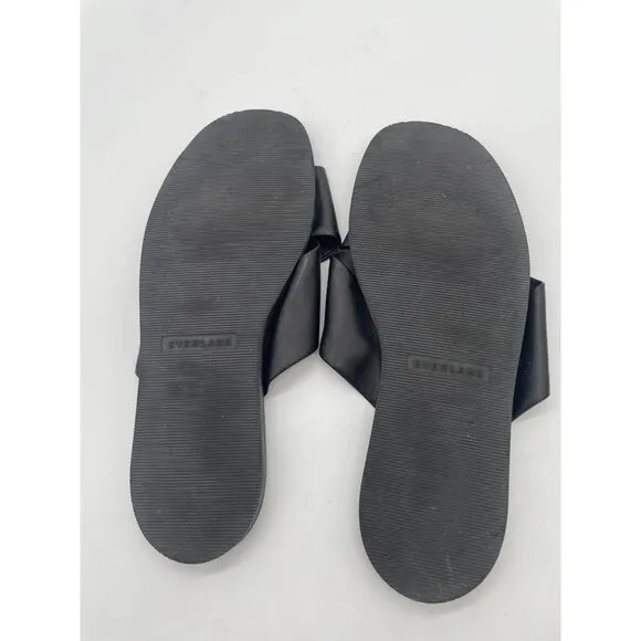 Everlane The Day Crossover Sandal Womens Sz 9 Black Leather Minimalist