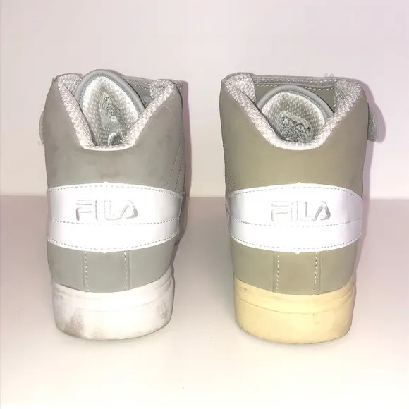 FILA High Top Gray Athletic Shoes Sneakers Size 9