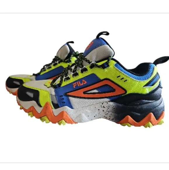 Fila Oakmont Trail Runner Leather Athletic Hiking Shoes Chunky Sneaker Sz 7.5