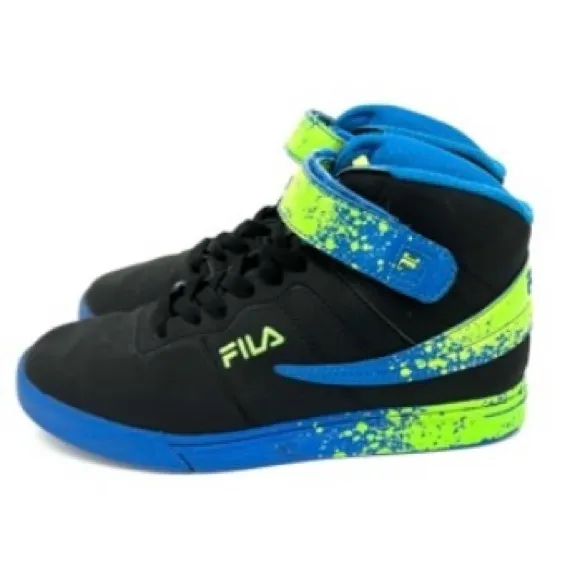FILA Unisex Size 5.5 Youth Vulc 13 Matte Splatter High Top Basketball Shoes