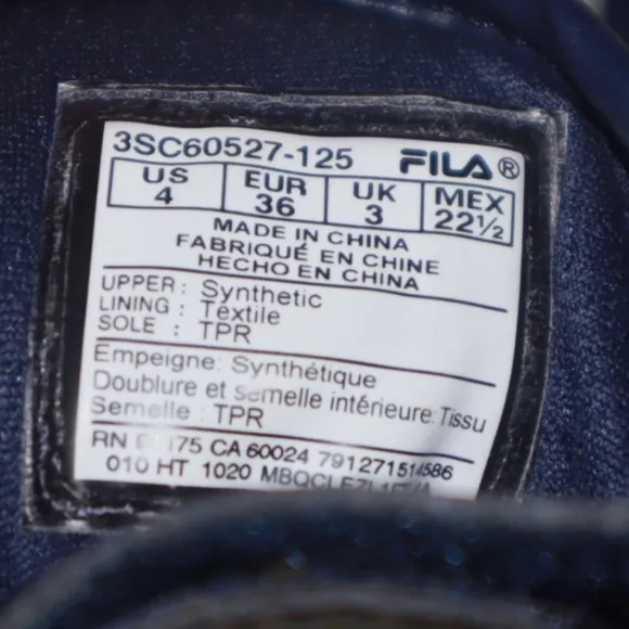 FILA White and Blue Sports Sneakers