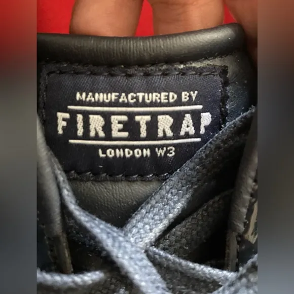 Firetrap Mens Dr Domello Quilted TopLace Up Trainers Sports Shoes Navy/Size 11.5