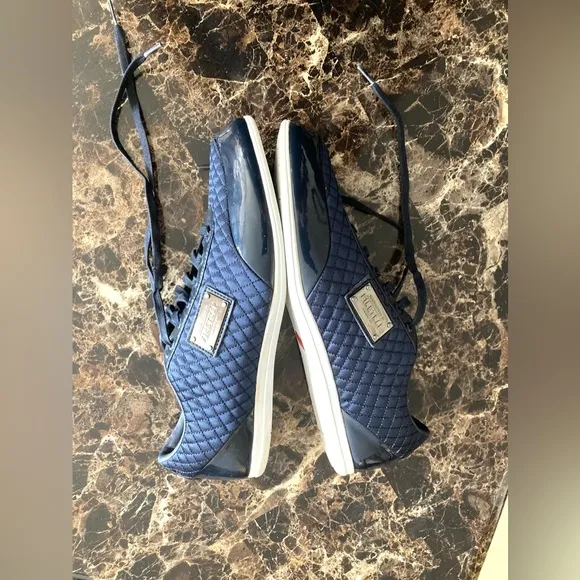 Firetrap Mens Dr Domello Quilted TopLace Up Trainers Sports Shoes Navy/Size 11.5