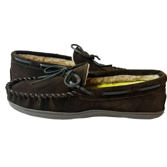 Florsheim Cozy Tie Moc Slipper Men's Chocolate Size 8 New