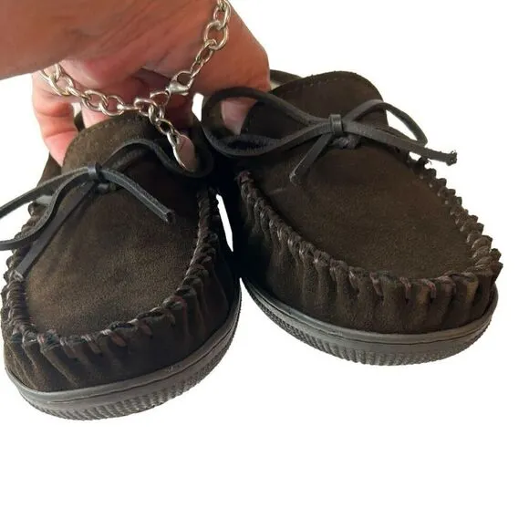 Florsheim Cozy Tie Moc Slipper Men's Chocolate Size 8 New