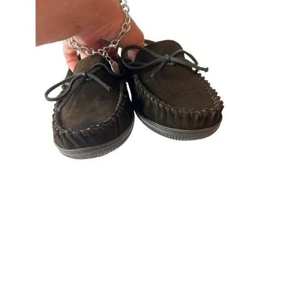 Florsheim Cozy Tie Moc Slipper Men's Chocolate Size 8 New