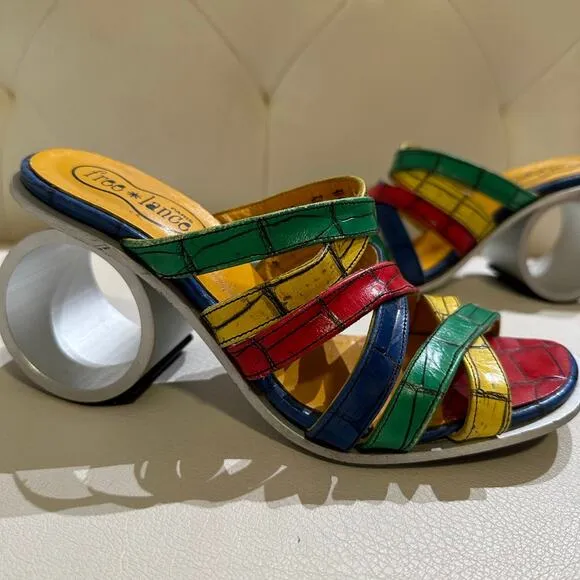 Free Lance Paris Rare Vintage Mule Heels - Size 5.5