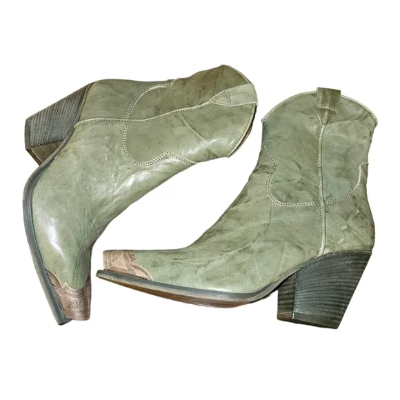 Free People Brayden Western Boots Leather Size 37