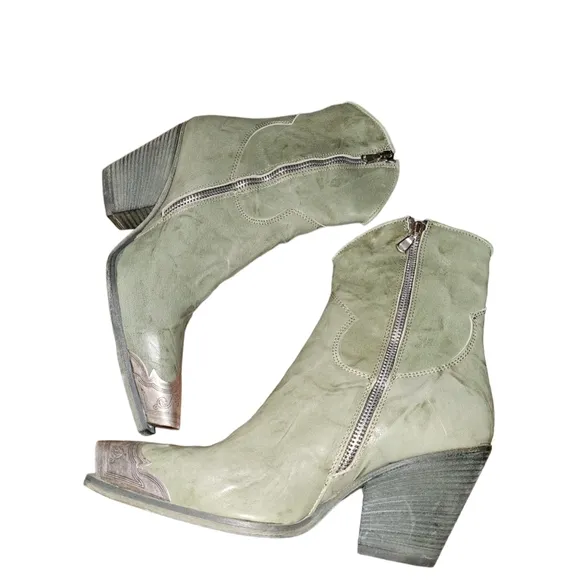 Free People Brayden Western Boots Leather Size 37