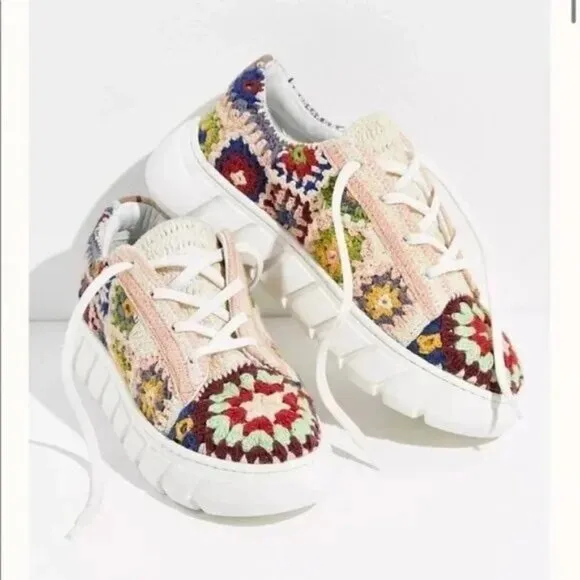 FREE PEOPLE Catch Me Crochet Womens Shoes Size EURO 37  NEW