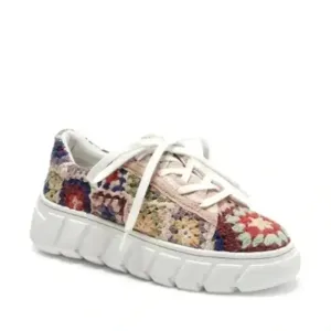 Free People Catch Me If You Can Crochet Platform Sneaker Size 36