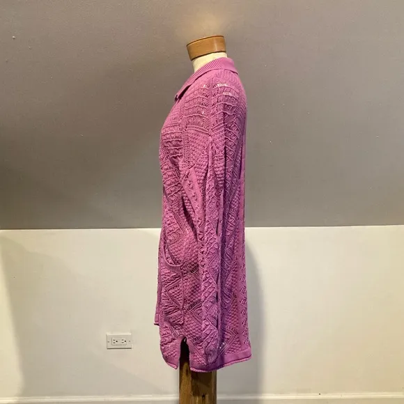 Free People FP Beach Get Away Fauxchet Cardigan Crocheted Size S